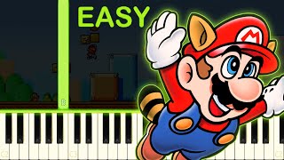 SUPER MARIO BROS 3  EASY Piano Tutorial [upl. by Rorry]