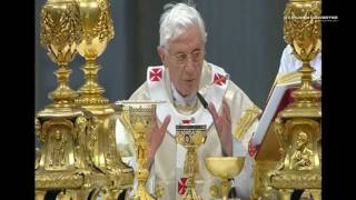 Pope Benedict XVI 2012 celebrates a mass in St Peters Basilica at the Vatican [upl. by Yelah]