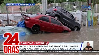 Rumaragasang baha dahil sa umapaw na ilog nagpalubog sa maraming bahagi ng Camarines  24 Oras [upl. by Laenaj41]