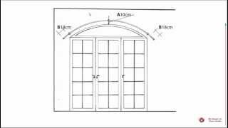 Segmentbogen ausmessen für gebogene Gardinenstange [upl. by Rodi]