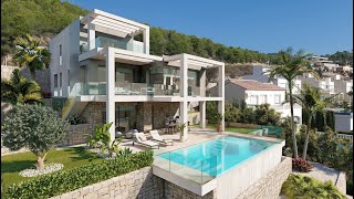 MODERN VILLAS  LUXURY PROPERTIES  CALPE  SEA AND MOUNTAIN VIEWS  REALTORS  COSTA BLANCA  SPAIN [upl. by Lebatsirc]