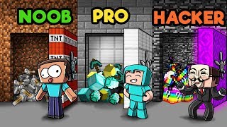 Minecraft  SECRET VAULT CHALLENGE NOOB vs PRO vs HACKER [upl. by Mitchiner754]