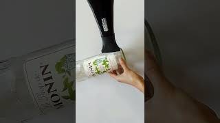 Easily Remove label from glass bottle with hair dryer craftideas [upl. by Civ]