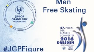 2016 ISU Junior Grand Prix  Dresden  Men Free Skate [upl. by Lettie955]