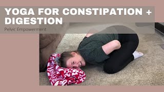 3 Easy Yoga Moves for Constipation Bloating amp Improved Digestion  Yoga For Gas Relief amp Overeating [upl. by Lerrehs]