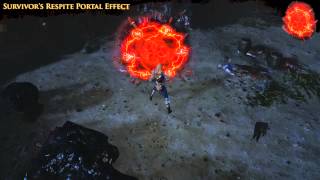 Path of Exile  Survivors Respite Portal Effect [upl. by Leibarg460]