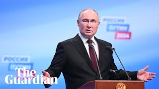 Putin calls US undemocratic and addresses Navalny death after Russian election win [upl. by Jayne]