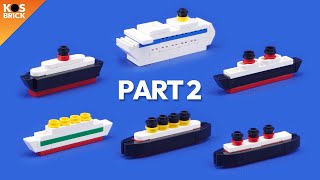 Lego Ships Mini Vehicles  Part 2 Tutorial [upl. by Jurdi]