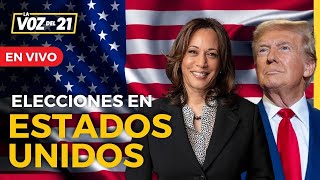 Elecciones USA Kamala Harris vs Donald Trump EN VIVO  La Voz del 21 [upl. by Akemej]