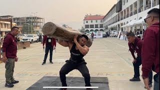 LOG LIFTING Competition at NAGALAND STRONGMAN amp CROSSFIT 2024 [upl. by Aromas]