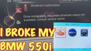 I BROKE my BMW 550i F10  Diagnosing Check Engine Light with Creator C501 Scanner [upl. by Lennahs]