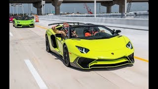 Lamborghini VS Lamborghini 100 Lambos BLASTING From Lamborghini Miami BullFest 2019 [upl. by Bores]