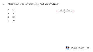 Högskoleprovet XYZ uppgift 1 från höstens högskoleprov 2024 provpass 4 kvantitativ del [upl. by Rovner]