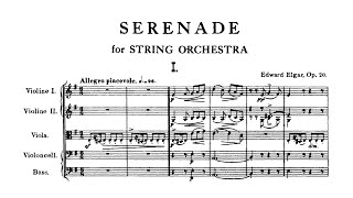 Elgar  Serenade for Strings Op 20 Score [upl. by Tloc]