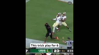 Cam Ward Catches a Touchdown cfb espn sportstalk trending viralshorts2024 [upl. by Llerruj660]