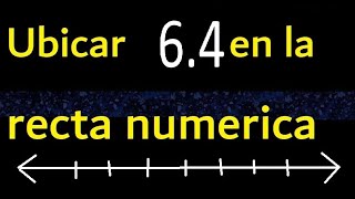 Ubicar 64 en la recta numerica 64 como ubicar un decimal en la recta  ubicacion de decimales [upl. by Ximena]