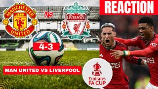 Manchester United vs Liverpool 43 Live Stream FA Cup Football Match Score reaction Highlights 2024 [upl. by Oiliduab]