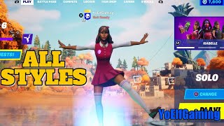 Fortnite ISABELLE Skin All Styles Showcase doing Best Dances amp Emotes in LOBBY  Season 6 No Comment [upl. by Clauddetta161]