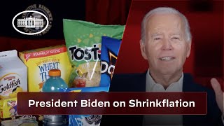 President Biden Discusses Shrinkflation [upl. by Doehne440]