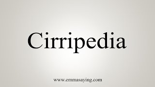 How To Say Cirripedia [upl. by Ignacius]