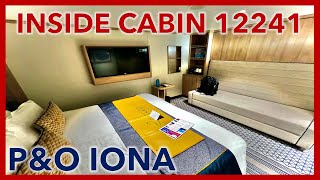 Square Inside Cabin 12241 PampO IONA Cruise Ship  Norwegian Fjords Cruise 2023  WalkingBob Travels [upl. by Yeblehs]