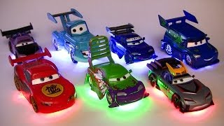 Light Up Deluxe DieCast Set Tuners DJ WIngo Lightning McQueen Mater Disney Pixar Cars Toons Toys [upl. by Etoile]