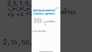 ¿Qué tipo se sucesión es ¿Aritmética o geométrica [upl. by Savinirs]