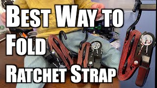 Best Way to Fold Ratchet Strap with Hook [upl. by Asilanom]