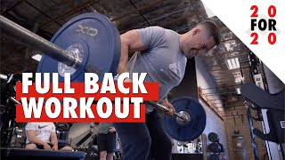 Complete Heavy Back Workout  20 for 20 Series [upl. by Dupin]