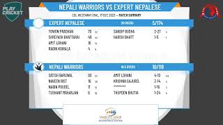 QNCA T20 Championship Round 5  Nepali Warriors v Expert Nepalese [upl. by Llyrpa]