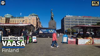 Walking in Vaasa Finland  Sunny Summer Day Walk in the City Center 7 Aug 2021 [upl. by Nealey]