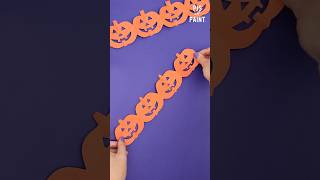 DIY Pumpkin Paper Chain 🎃 halloween papercrafts pumpkin [upl. by Izawa569]