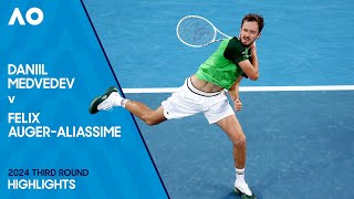 Felix AugerAliassime v Daniil Medvedev Highlights  Australian Open 2024 [upl. by Yltnerb]