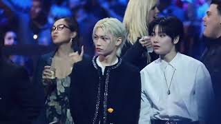 230912 Stray Kids reacting to Cardi B and Demi Lovatos performance at VMA [upl. by Maitund756]