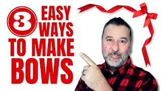 3 Easy Ways to Make Bows  Easy Bow Tutorial  howtomakeabow [upl. by Wonacott504]