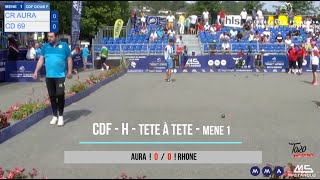 CDF  têteàtête Hommes  Objat  32ième  Aura VS Rhone  27072024 [upl. by Ahsoem]