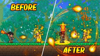 Terraria But Damaging Enemies UPGRADE Reworked Magic Weapons [upl. by Otokam478]