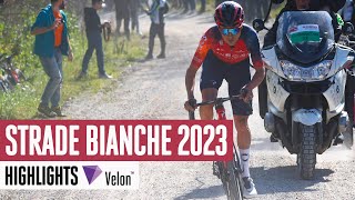 50km attack  Strade Bianche 2023 Mens Race Highlights [upl. by Natalee]