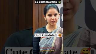 Upsc interview 🚨  IAS introduction 👨‍🏫  The Cute Candidate Manvi 😍 upsc ias ips shorts [upl. by Devora]