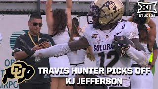 Travis Hunter Diving Interception Off KJ Jefferson [upl. by Niccolo602]