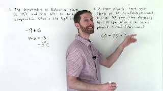 1 6 Video 3 Adding Integers Word Problems [upl. by Elocen]