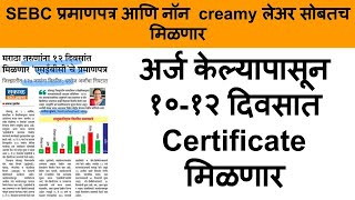 sebc maratha caste certificate  sebc maratha caste certificate 2024 [upl. by Llednol]