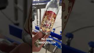 Automatic round bottle wine labeling machine [upl. by Naahs]