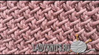 Узор «Изнаночные стежки на полотне»  PurlTwist Fabric pattern [upl. by Auof]