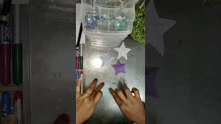 DIY paper star ⭐ papercraft star cristmas shortsfeed [upl. by Caritta]