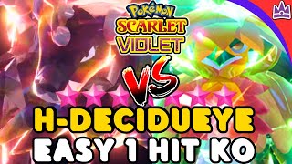 EASY 1 Turn KO Hisuian DECIDUEYE Raid Guide for Pokemon Scarlet and Violet [upl. by Arikaahs]