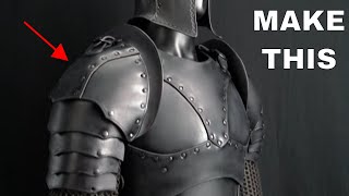 DIY Leather Pauldrons  Prince Armory Warrior Armor [upl. by Anat746]