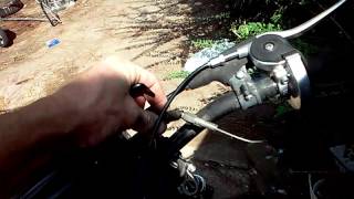 How to change throttle cable kdx200 [upl. by Ellerihs]