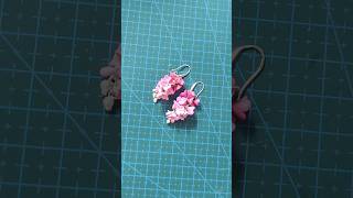 Pink Ombre Chandelier earrings claylove chandelierearrings clayart [upl. by Enaira]