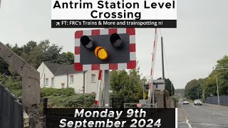 Rare 2xC3K set Antrim Station Level Crossing 09092024 [upl. by Warenne]